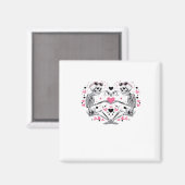 Skeleton Heart Hands Classic Viral Magneet (Voorkant / Achterkant)