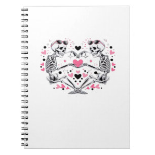 Skeleton Heart Hands Classic Viral Notitieboek
