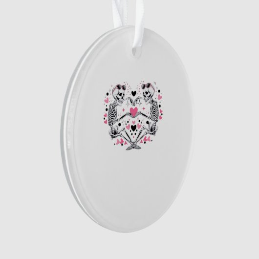 Skeleton Heart Hands Classic Viral Ornament (voorkant)