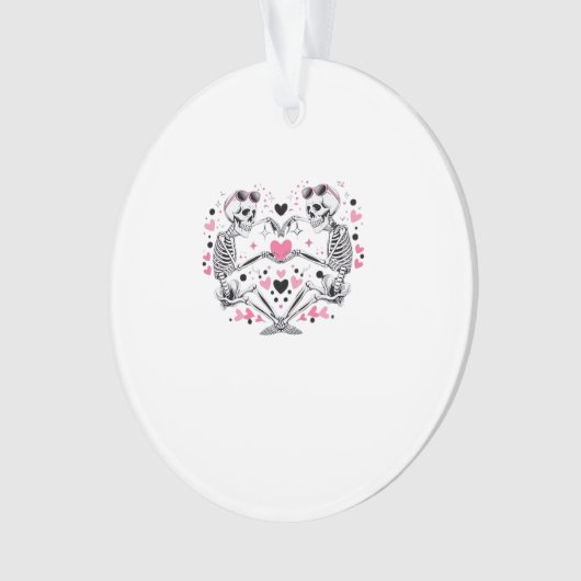 Skeleton Heart Hands Classic Viral Ornament (voorkant)