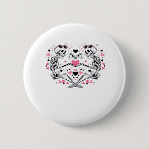 Skeleton Heart Hands Classic Viral Ronde Button 5,7 Cm