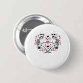 Skeleton Heart Hands Classic Viral Ronde Button 5,7 Cm (Voorkant /achterkant)