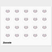 Skeleton Heart Hands Classic Viral Ronde Sticker (Vel)
