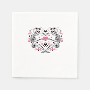 Skeleton Heart Hands Classic Viral Servet