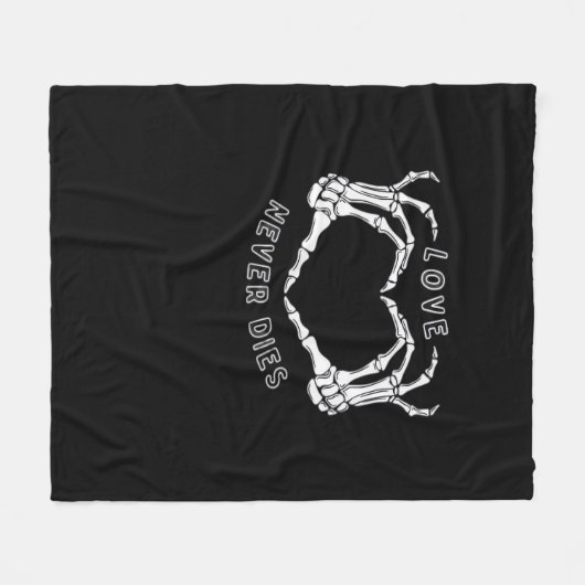 Skeleton Heart Hands Funny & Classic Fleece Deken (Voorkant (Horizontaal))