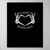 Skeleton Heart Hands Funny & Classic Poster (Voorkant)