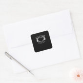 Skeleton Heart Hands Funny & Classic Vierkante Sticker (Envelop)
