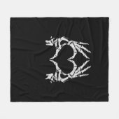 Skeleton Heart Hands - Halloween - Skeleton Hands Fleece Deken (Voorkant (Horizontaal))