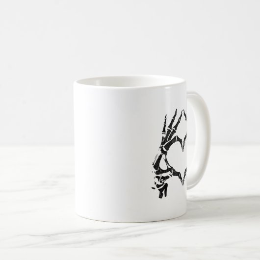 Skeleton Heart Hands - Halloween - Skeleton Hands Koffiemok (Voorkant rechts)