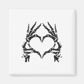 Skeleton Heart Hands - Halloween - Skeleton Hands Magneet (Voorkant)