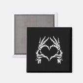 Skeleton Heart Hands - Halloween - Skeleton Hands Magneet (Voorkant / Achterkant)