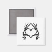 Skeleton Heart Hands - Halloween - Skeleton Hands Magneet (Voorkant / Achterkant)
