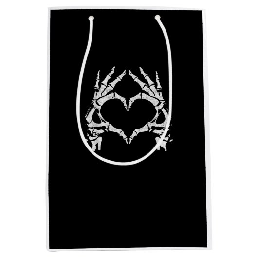 Skeleton Heart Hands - Halloween - Skeleton Hands Medium Cadeauzakje (Voorkant)