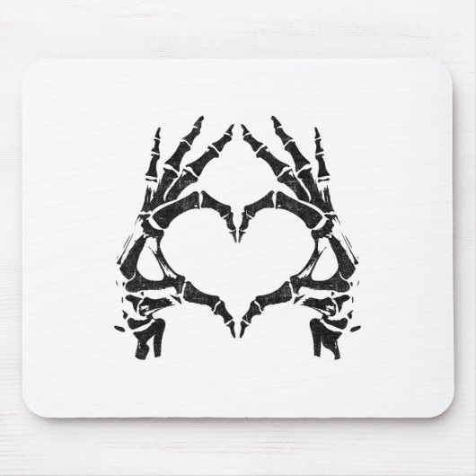 Skeleton Heart Hands - Halloween - Skeleton Hands Muismat (Voorkant)