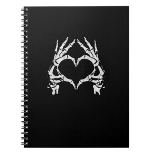 Skeleton Heart Hands - Halloween - Skeleton Hands Notitieboek