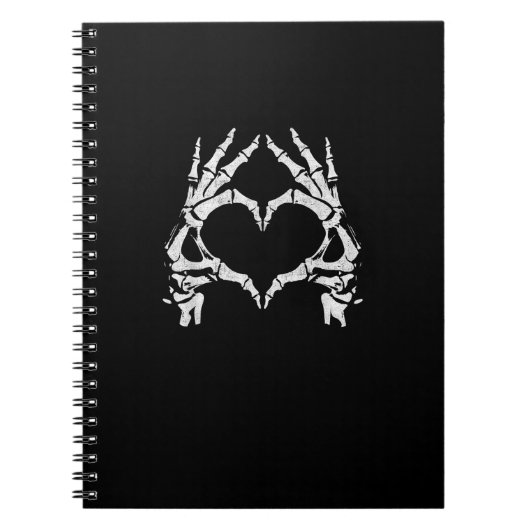Skeleton Heart Hands - Halloween - Skeleton Hands Notitieboek (Voorkant)