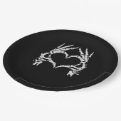 Skeleton Heart Hands - Halloween - Skeleton Hands Papieren Bordje (Gekanteld)