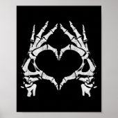 Skeleton Heart Hands - Halloween - Skeleton Hands Poster (Voorkant)