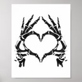 Skeleton Heart Hands - Halloween - Skeleton Hands Poster (Voorkant)