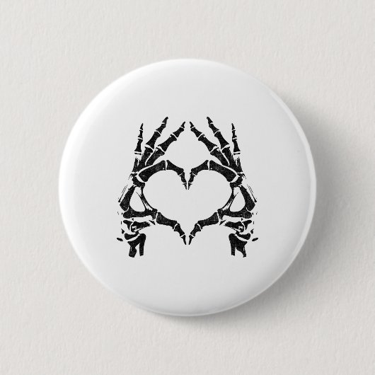 Skeleton Heart Hands - Halloween - Skeleton Hands Ronde Button 5,7 Cm (Voorkant)