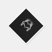 Skeleton Heart Hands - Halloween - Skeleton Hands Servet (Hoek)