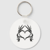Skeleton Heart Hands - Halloween - Skeleton Hands Sleutelhanger (Voorkant)