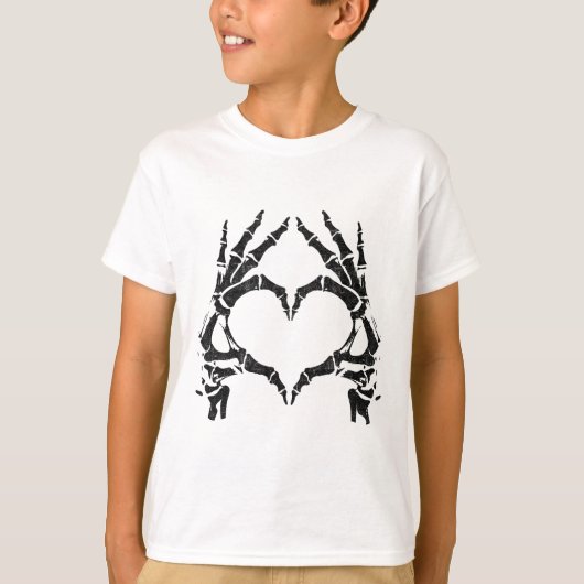Skeleton Heart Hands - Halloween - Skeleton Hands T-shirt (Voorkant)