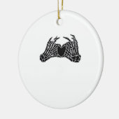 Skeleton Heart Hands - Klassiek Keramisch Ornament (Links)