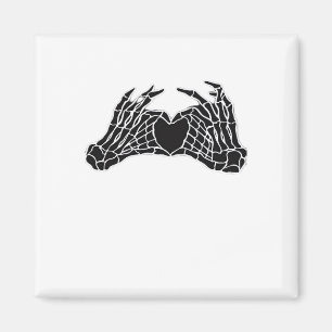 Skeleton Heart Hands - Klassiek Magneet
