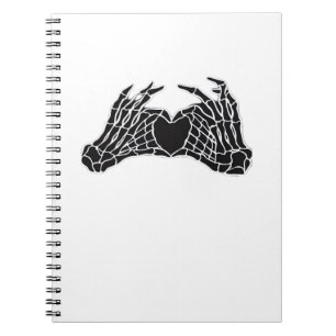 Skeleton Heart Hands - Klassiek Notitieboek