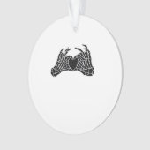 Skeleton Heart Hands - Klassiek Ornament (voorkant)