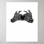 Skeleton Heart Hands - Klassiek Poster (Voorkant)