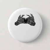Skeleton Heart Hands - Klassiek Ronde Button 5,7 Cm (Voorkant)
