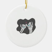 Skeleton Heart Hands Promise Keramisch Ornament (Voorkant)