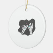 Skeleton Heart Hands Promise Keramisch Ornament (Links)