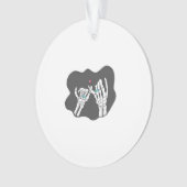 Skeleton Heart Hands Promise Ornament (voorkant)