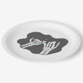 Skeleton Heart Hands Promise Papieren Bordje (Gekanteld)