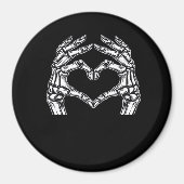 Skeleton Heart Hands Sign Halloween Kostuum Basic Magneet (Voorkant)