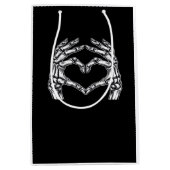 Skeleton Heart Hands Sign Halloween Kostuum Basic Medium Cadeauzakje (Voorkant)