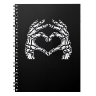 Skeleton Heart Hands Sign Halloween Kostuum Basic Notitieboek