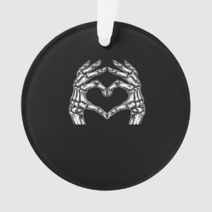 Skeleton Heart Hands Sign Halloween Kostuum Basic Ornament