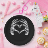 Skeleton Heart Hands Sign Halloween Kostuum Basic Papieren Bordje (Feest)