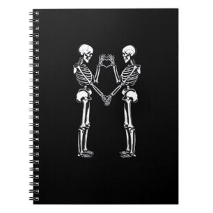Skeleton Heart Hands Sign Halloween Kostuum Classi Notitieboek