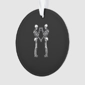 Skeleton Heart Hands Sign Halloween Kostuum Classi Ornament (voorkant)