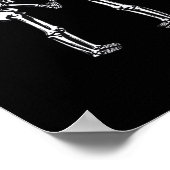 Skeleton Heart Hands Sign Halloween Kostuum Classi Poster (Hoek)