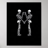 Skeleton Heart Hands Sign Halloween Kostuum Classi Poster (Voorkant)