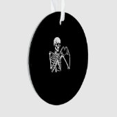 Skeleton Heart Hands Sign Halloween kostuum retro Ornament (voorkant)
