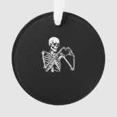 Skeleton Heart Hands Sign Halloween kostuum retro Ornament (voorkant)
