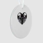 Skeleton Heart Hands Sign Halloween kostuum retro Ornament (voorkant)