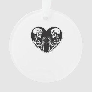 Skeleton Heart Hands Sign Halloween kostuum retro Ornament
